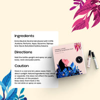 “Scented Symphony Duo ingredients, directions and caution card with Bloomé and Fleuréa minis”