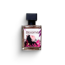 “Bloomé women’s floral perfume 50ml bottle on white background”